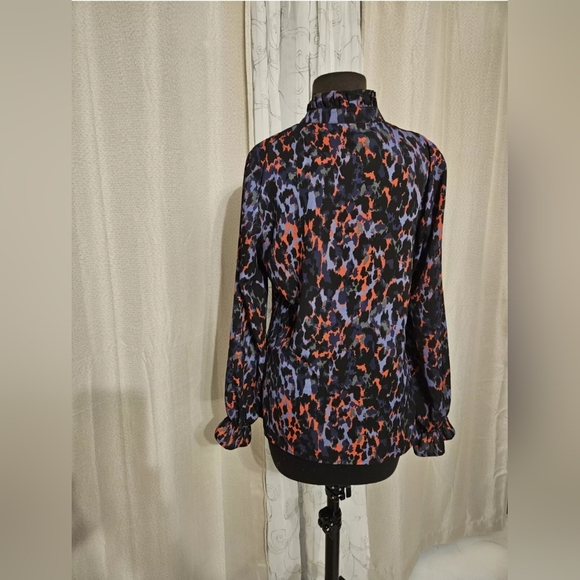 Don Caster Whimsigoth Color Splash Ruffle Neck Art-to-Weat Blouse 10 (M) - Picture 4 of 13